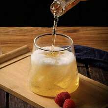 1pc Minimalist Latte Coffee Glass Cup, Milk Cup, Home Water Drinking Cup, Summer Cold Drink Cup - Clear - View 12