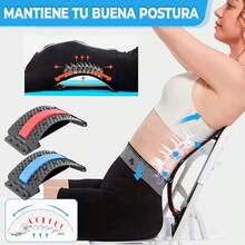 Cracker de Espalda de 4 Niveles para Alivio del Dolor de Espalda Baja y Superior Estirador Lumbar Ajustable--Envío local - color aleatorio - Ver 2