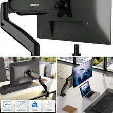 Monitor Arm - Single Monitor Desk, Articulating Gas Spring Arm, Fully Adjustable 13 - 32 Screens, VESA 75x75 100x100, Clamp Grommet Base, Holds 17.6 Lbs - Default - 查看 1