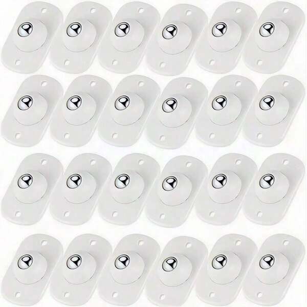 Self Adhesive Caster Wheels, 360 Degree Rotation Mini Self Adhesive Stainless Steel Plastic Universal Wheel, Rotation Sticky Pulley For Storage Box Furniture Bins Bottom Trash Can Caste R- 8pcs