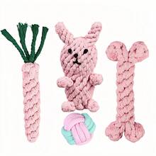 耐用狗狗磨牙绳玩具，适合爱啃咬的狗狗，情人节礼物，适合小型、中型、大型犬、宠物、幼犬，互动玩耍，多种款式可选