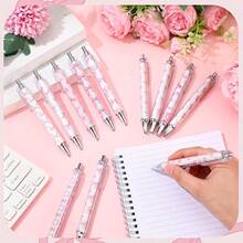 10支粉色爱心蝴蝶图案圆珠笔，高品质速干，可爱爱心造型，适合情人节 - 黑色 - 查看 6