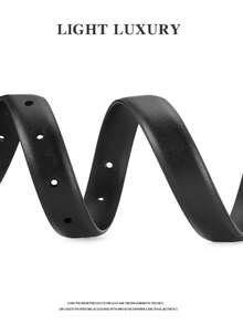 1条女士合金小方扣PU皮腰带，简约时尚，适合搭配牛仔裤、休闲裤、外套、连衣裙 - 方形扣帶 - 查看 5