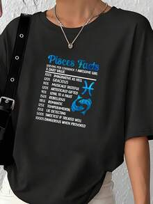 Pisces-Facts-Pisces-Zodiac-Sign-Pisces-Horoscope-T-Shirt - 黑色6 - 查看 3