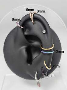 CatDObo 1 pieza Aro para la nariz sin costura de acero inoxidable 316l, joyería de perforación, arete multifuncional para cartílago cerrado, adecuado para uso diario de hombres y mujeres - anillo en la nariz - Ver 4