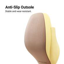 Women Minimalist Open Toe Heeled Mule Sandals Slip On, Thick Heel Casual High Heel Sandals For Outdoor Spring/Summer - Màu vàng - Xem 7