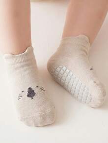 1 Pair Baby Floor Socks Indoor Anti Slip Socks, Cute Cartoon Animal Expressions, Can Be Worn All Year Round, Suitable For Newborns To Learn To Walk - Multicolor - View 21