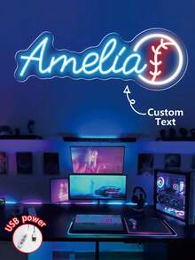 Custom Name Neon Signs Sports-Themed Neon Home Decor Kids' Room Decor LED Name Light Signs Neon Name Light Signs Custom Neon Signs Kids' Gifts LED Name Light Signs - tên neon - Xem 5