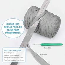 Hilo de camiseta, ancho 3cm, cinta de tejido de ganchillo grueso rosa polvoso para bolsas/cestas/alfombras de ganchillo, decoracin del hogar, artesanas de bricolaje (Rojo vino, 200 M) - rojo vino+200 m - Ver 3