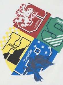 Balabala Kids Tween Boys' Short-Sleeve T-Shirt, Classic Letter Design T-Shirts - 本白 - 查看 4