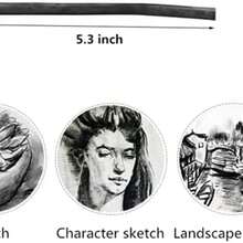 25 palos de carbn vegetal para dibujo, bocetos y arte fino, color negro, 25 lpices de carbn para dibujo (3-5 mm) (Negro) - como se muestra en la figura - Ver 6