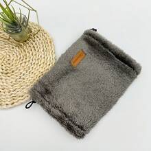 Warm And Noise-Canceling Earmuffs, Pet-Soothing And Stress-Relieving Headbands, Plush And Frost-Proof Dog Ear Caps, Double-Layered Thickened Dog Scarves And Neck Warmers - Dark Grey - View 9