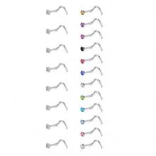 鼻钉：8 件装 20G 金/银 316L 医用级不锈钢鼻钉，低过敏性螺旋式鼻钉，男女通用，镶嵌透明立方氧化锆