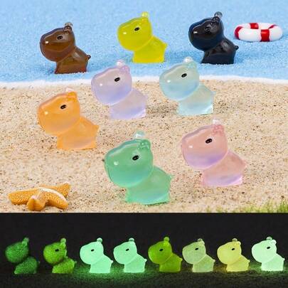 30个微景观夜灯可爱水豚小海豚桌面摆件创意装饰树脂工艺品小摆件