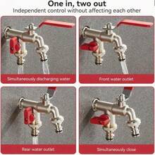 1-Pack Large Flow G1/2 Zinc Alloy Garden Faucet, Ball Valve Body With Larger Water Flow, Suitable For Gardens, Lawns And Terraces, Kitchens And Bathrooms - Multicolor - View 9