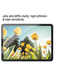 2片装9H硬度钢化玻璃屏幕保护膜，防爆、防刮、易贴，兼容Galaxy Tab S9/S8/S7/S9FE/S10+/S10 FE/A9/A9+/S8+/S9+/S11 12.4英寸/兼容iPad Air Pro 11/13英寸（第5/6/7/8/9/10/11代，2025/2024款）/兼容小米Redmi/兼容华为MatePad/荣耀办公护眼膜 - 無色 - 查看 10