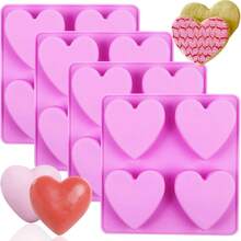 情人节DIY手工皂模具，心形硅胶模具，手工艺术皂模具 - 彩色 - 查看 9