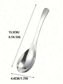 1pc/2pcs/6pcs Premium Stainless Steel Dinner Spoons, Classic Minimalist Design, Dishwasher , Suitable For Teachers, Christmas, Halloween, Harvest, Thanksgiving, Weddings, Perfect For Christmas And Thanksgiving Gifts - Silver - View 5