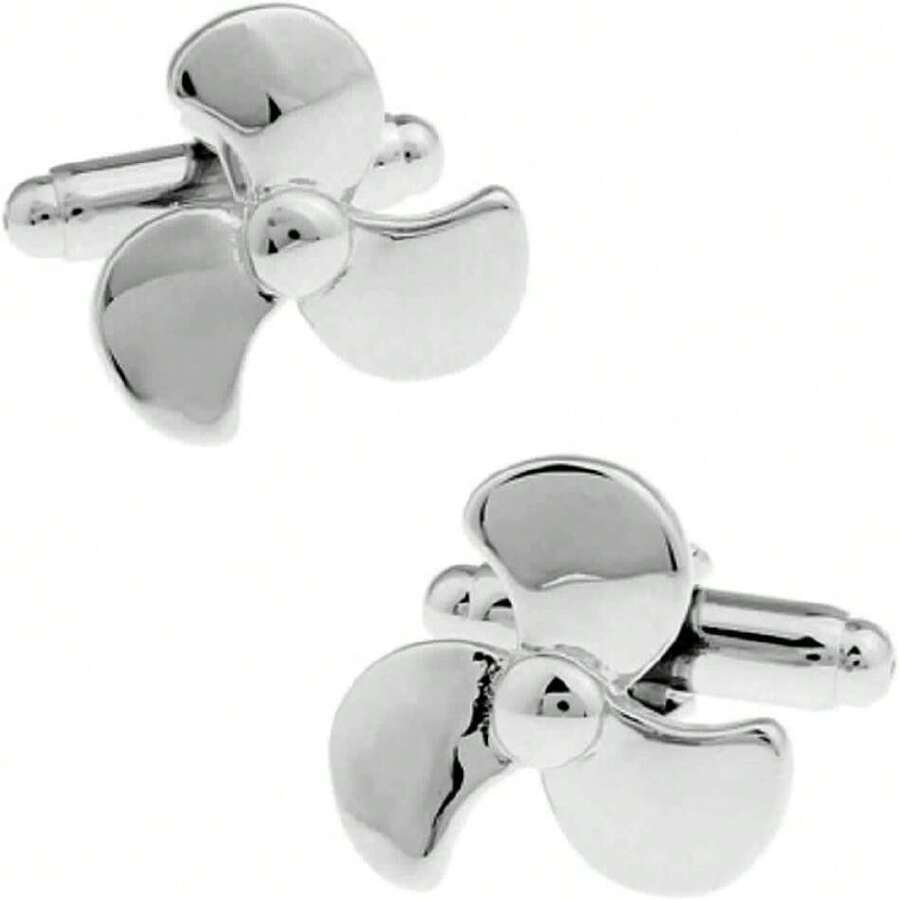 Mancuernillas Para Camisa Helice Propela De Barco Bote Marinero Plateado Mod A-350,38073176 - Multicolor - Ver 1