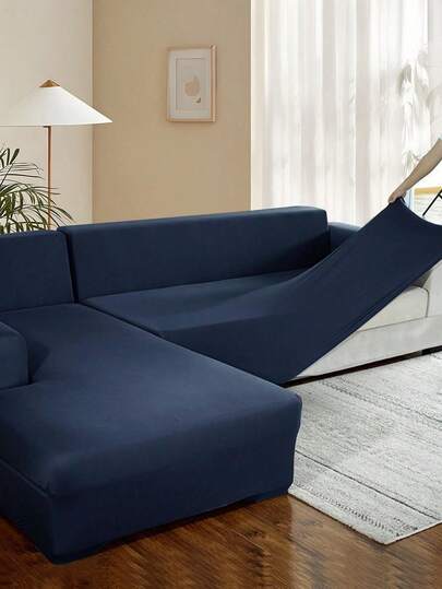 1 Solid-Color Milk Silk Elastic Sofa Cover, Modern All-Season One-Piece Full-Cover Sofa Cover, Pet-Friendly Sofa Protection Against Machine Washing, Pet-Friendly Home Decoration, 1 Seat, 2 Seats, 3 Seats, 4 Seats