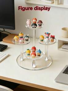 1个亚克力蛋糕架，4/7/9层圆形透明蛋糕展示架，圆形纸杯蛋糕架，亚克力甜点架，蛋糕展示树，项链/耳环/手镯/手表展示架，珠宝展示架，收藏品展示架，汽车模型展示架，手办展示架，适用于派对、婚礼、生日、珠宝店、收藏馆、家庭、商场、超市、斋月、情人节等场合。 - 彩色 - 查看 6