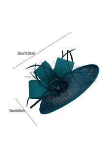 一款精致的水滴形女士茶会帽，优雅的 1950 年代肯塔基德比帽，羽毛发夹，适合赛马嘉年华新娘和婚礼派对，花卉 1920 年代赛马头饰，复古布里奇顿软呢帽，贝雷帽，1950 年代服装，教堂帽，黑色丧葬面纱，1940 年代连衣裙，维多利亚帽，药盒帽，洛丽塔配饰，适合作为女性生日、母亲节、万圣节和圣诞节的礼物。 - 彩色 - 查看 3