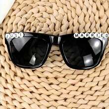 1/2件/套 新婚太阳镜，婚礼新娘装饰，新郎新娘眼镜，伴娘礼物，单身派对装饰，伴娘眼镜，伴娘礼物，黑白正式礼服，新娘婚纱，婚礼用品