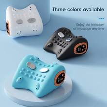 Cervical Massage Pillow, Portable Finger Pressure Neck Extender, Neck And Shoulder Relaxation Pillow With Heating Function, 3 Temperatures And 3 Modes, Suitable For Home, Office And Travel (Blue) - 藍色 - 查看 2
