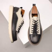 新款休闲日常百搭男士正装鞋，运动户外时尚男鞋，简约百搭舒适透气男士乐福鞋 - 黑色 - 查看 9