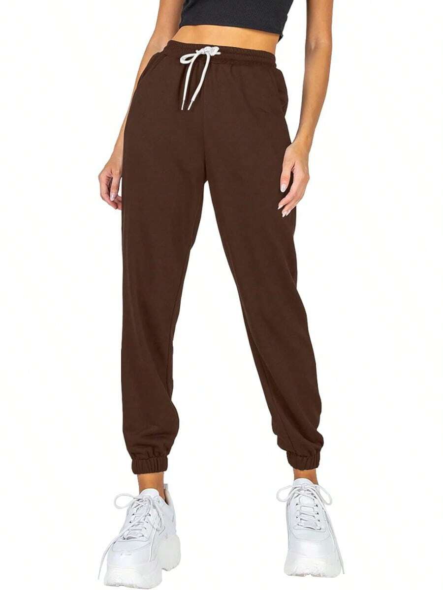 Women's Cinch Bottom Sweatpants - Athletic Joggers Lounge Pants With Pockets