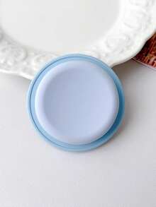 1个简约纯色撞色亲肤圆形MagSafe磁吸气垫手机支架，可折叠伸缩旋转气垫指环支架，兼容、安卓手机，生日礼物、送给家人朋友的礼物，生日推拉式手机支架，手机配件 - 彩色 - 查看 8