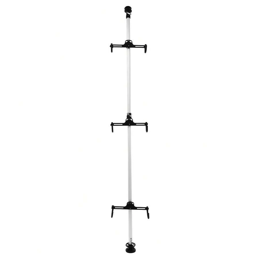 Floor To Ceiling 3 Bike Vertical Freestanding Hanger Parking Rack, Bicycle Storage Rack 360° Adjustable Hook Indoor Bike Storage Pole Stand For Storing Bicycles In Garages Or Apartments - Bike Storage Rack - View 1