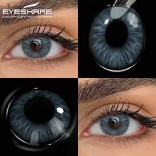 Eyeshare 1 para miękkich soczewek kontaktowych w kolorze naturalnym, czarne soczewki, brązowe soczewki, szare źrenice, niebieskie soczewki, roczne, średnica 14,2 mm, odpowiednie do noszenia na co dzień lub na randkę - Jednorazowe na rok - Zobacz 5