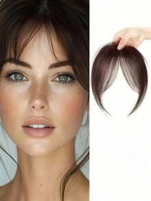 Women's Clip-On Bangs, Elegant Straight Synthetic Clip-In Hair Extensions, High-Temperature Fiber Straight Hair Pieces, Fluffy Side Bangs - Elegant Natural Look, High-Temperature Fiber Material, Easy To Wear, Fashionable Daily Wig, Fashionable Hair Accessories | Natural Appearance | Minimalist Style, Hair Clips, Hair Claws, Hair Clips, Hair Pins, Hair Pins, Hair Accessories - Multicolor - View 13