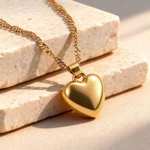 Elegant Valentine's Day Jewelry, Creative Heart-Shaped Pendant Necklace, Romantic Gift For Lovers - Heart-shaped Valentine's Day Pendant Necklace - View 4