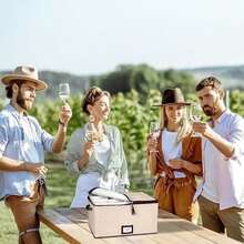 Cajas de almacenamiento con divisores de champaña – Juego de 2 – Cada una tiene capacidad para 12 vasos de hasta 9,5 cm de ancho, funda de microfibra acolchada con asas, protege el vaso, ideal para - Copa de champán - Ver 2