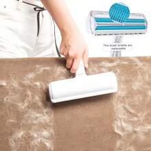 Pet Hair Remover Roller - Dog Cat Deshedding Tool With Self-Cleaning Base - Efficient Pet Deshedding Tool, Pet Hair Cleaning Supplies, Dog Cat Grooming, Home Essentials - Multicolor - View 4