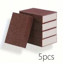 3/5/10pcs Heavy Duty Sanding Sponge Scrubber Set - Non-Electric Descaling And Derusting Detergent, Dish And Cookware Stain Remover, Kitchen Boiler Cleaning Pad, Stain Removal Pad