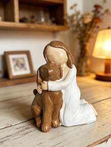 1pc Cute Dog Angel Sculpture, Dog Friendship Memorial Gift Suitable For Dog Lovers - Multicolor - View 11