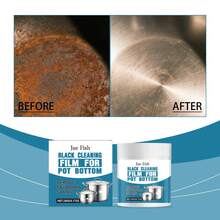 Pasta limpiadora para manchas ennegrecidas en la base de las ollas - Elimina las manchas ennegrecidas, restaura el brillo de los utensilios de cocina, disuelve la grasa - Multicolor - Ver 3