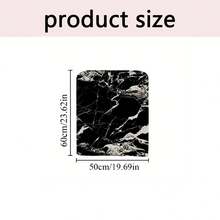 1件/4件/6件/10件装复古风格黑色底白色纹理大理石纹图案毛绒可拆卸椅套，采用柔软涤纶面料制成，适用于餐厅、客厅、办公室、酒店和家居装饰。 - 彩色 - 查看 14