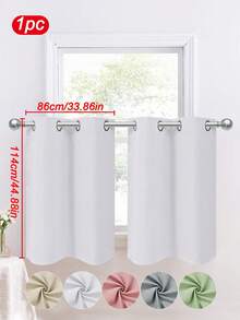 1 tấm rèm cản sáng cao cấp, màu trơn, rèm cửa sổ nhỏ nửa chiều cao, thiết kế đục lỗ, chống tia UV, chất liệu polyester, kiểu treo thanh ngang, dễ dàng lắp đặt, cản sáng quanh năm, phù hợp cho nhà bếp, phòng khách, văn phòng, rèm trang trí 100% polyester. - Nhiều màu - Xem 33