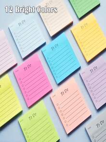 Random Color Striped Memo Pad - Cute Creative Memo Pad, Office Supplies, Tear-Off Memo, DIY Memo, Colorful Note-Taking, Portable, Easy To Use, Suitable For Students, Office, Home And School - Perfect As Party Favors, Holiday Gifts, Birthday Gifts And Back To School Gifts (Colors And Styles Random) - Multicolor - View 1