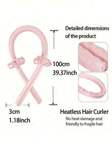 12件套卷发造型套装，包含免加热卷发棒和发圈，可打造柔和自然的卷发和波浪，轻松实现隔夜卷发，附赠连续喷雾瓶（6.8盎司/200毫升），适合成人和女孩使用。 - 彩色 - 查看 7