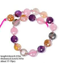 8x5mm Faceted Natural Stone Agate Quartz Beads Flat Round Loose Spacer Beading For Jewelry Making DIY Bracelet Necklace 7.5in - Beads - View 2