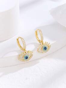 Hihho 水鑽眼睛耳墜 - 銀色 - 查看 12