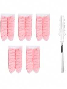 1 pieza Plumero multifuncional giratorio de 360°, plumero de limpieza retráctil - Rosa - Ver 10