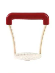 Machacador de patatas manual con mango antideslizante, machacador de frutas y verduras, prensador, triturador de verduras, utensilio de cocina, accesorio de cocina - Multicolor - Ver 8