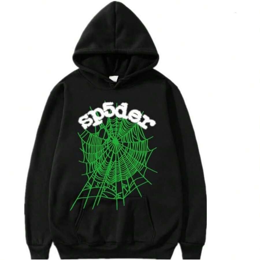 Hoodie For Women Spider Graphic Long Sleeve Sweatshirt Spyder Unisex Hoodies Y2k Fall With Pockets Black - Đen 4 - Xem 1