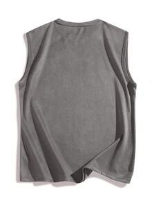 Bộ 2 áo vest không tay cổ tròn in họa tiết dành cho nam, chất liệu nhung mềm mại, chống xù lông, dễ bảo quản, kiểu dáng tối giản, cổ điển, phù hợp cho mặc hàng ngày và các buổi gặp gỡ. - Nhiều màu - Xem 7